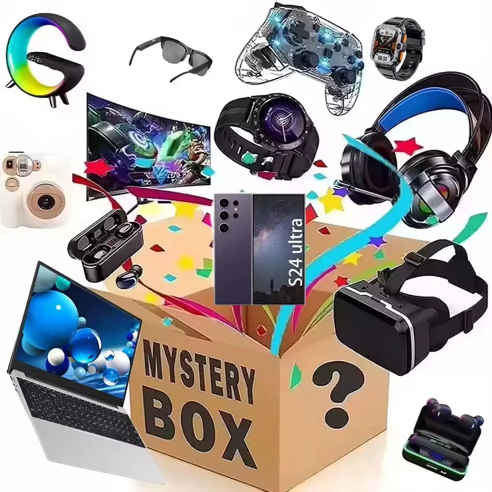 High Quality Electronic 3C Lucky Mystery Box 100% Surprise Blind Box with Random Novelty Items Waterproof 4G New Christmas Gift